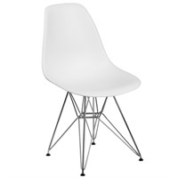 Flash Furniture Elon Series White Plastic Chair...