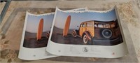 2 Woody Surfboard Photo Posters