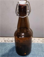 Vintage Beer Bottle Blue Crown Lion