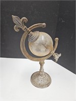 12" High Cast Iron Sundial Globe