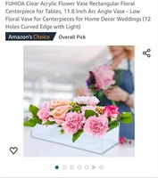 *NEW--OPEN BOX--ACYRLIC FLOWER CENTERPIECE--$16