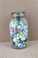 Jar Of Vintage Marbles