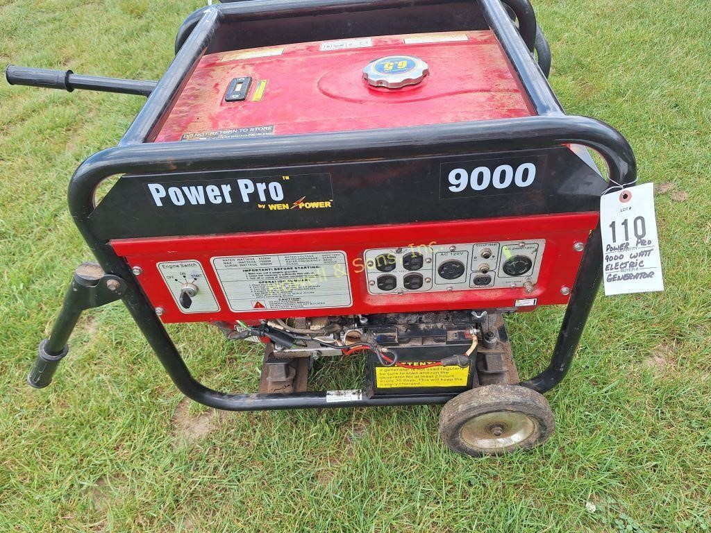 Power Pro 9000 watt Electric Generator