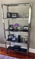 Chrome & Smoked Glass Shelving System