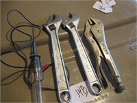 2 CRESTLOY CRESCENT WRENCHES, VICE GRIPS