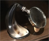 Magnifying Glass attached to Faux Horn