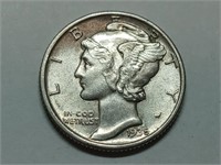 OF) BU 1935 silver Mercury dime