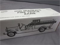 Ertl 1926 Seagrave Fire Truck Diecast Bank