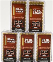 250 Rounds Of Hornady .22 Magnum Ammunition