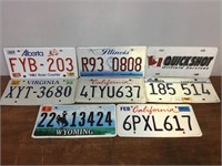 8 American Number Plates