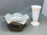 Altaglass- 2 pcs opaque vase & bowl