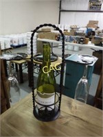 3pc Wine Bottle & Glass Holders