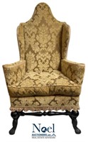 Antique William & Mary English Wing Chair