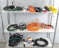 Large Lot Of Assorted Drop Extension Cords