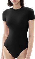 (Size: M - black) Women's Crew Neck Short Sleeve