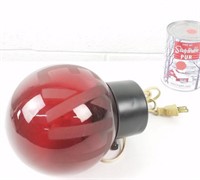 Luminaire/suspension globe en verre rouge