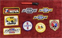 Set of (9) Chevrolet Sew-On Patches