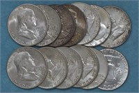 13 - Franklin Half Dollars ($6.50 FV)