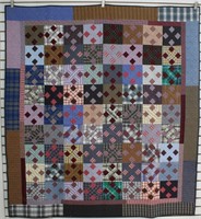 "Criss Cross" 68" x 62" Handmade Quilt