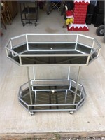 Beautiful Bar Cart Metal Frame with Mirrored