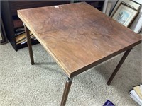 Wooden Card Table with folding legs
