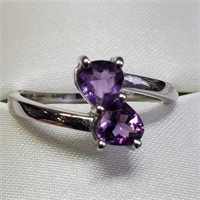 S. Silver Amethyst(1.5ct)  Ring