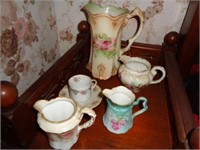 Lot includes Pitcher, Creamers, etc