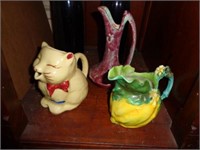 Niloak Pitcher, Puss n Boots Creamer, Vienna