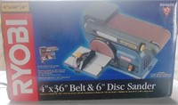 Ryobi 4" x 36" Belt & 6" Disc Sander NEW IN BOX