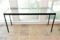 GLASS / METAL CONSOLE TABLE 60 X 18 X 30