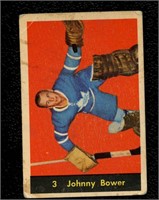 1960-61 Johnny Bower Parkhurst Hockey Card #3 OLD