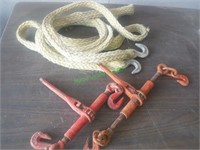 Tow Rope & 1/4" Ratchet Binders