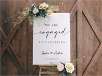 Engagement Sign | Plastic  12x18  18x27  24x36