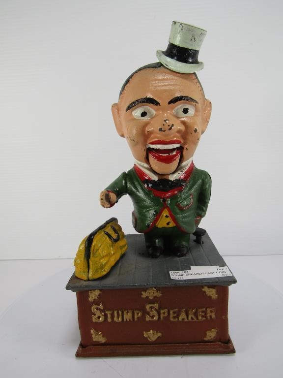 STUMP SPEAKER CAST COIN BANK