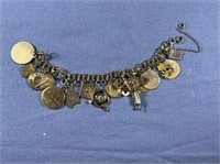 VINTAGE CHARM BRACELET WITH CHARMS