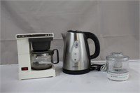 Mr. Coffee 3 cup coffeemaker, Sunbeam electric