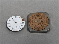 Watch movement (unknown) with Elgin Watch Co. case