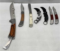 Lot of 7 Assorted Hunting Knives - NEW