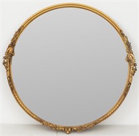 Circular Gilt Framed Wall Mirror