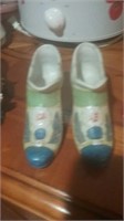 Pair of porcelain shoes marked 1938 on sole