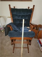 Wooden Padded Rocking Chair Glider