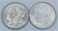 (2) 1904 O  & P Morgan Silver Dollars