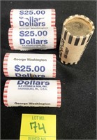 (5) Rolls of Uncirculated George Washington $1