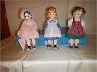 Three Madame Alexander dolls: