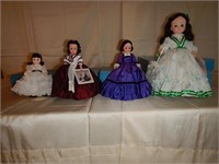Four Madame Alexander dolls: