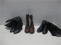 Three Assorted Fashion Boots Largest Sz 40