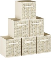 6-PACK WISDOM STAR FABRIC STORAGE CUBES W/ HANDLE