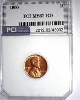 1960 Cent PCI MS-67 RD LISTS FOR $360