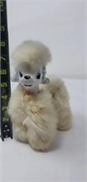 French Poodle with Fur Figurine