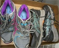 TRAY OF LADY'S AND MENS RUNNING SHOES